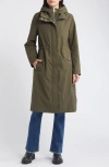 Sam Edelman Longline Hooded Jacket In Loden