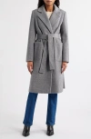 Sam Edelman Longline Wrap Coat In Gray