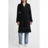 Sam Edelman Tie Belt Wool Blend Wrap Coat In Black