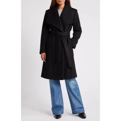 Sam Edelman Longline Wrap Coat In Black