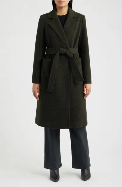 Sam Edelman Longline Wrap Coat In Green