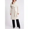 Sam Edelman Longline Wrap Coat In Ivory