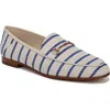Sam Edelman Loraine Bit Loafer Black Natural Fabric In Cobalt