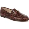 Sam Edelman Loraine Bit Loafer Stable Brown Python Leather In Stable Brown