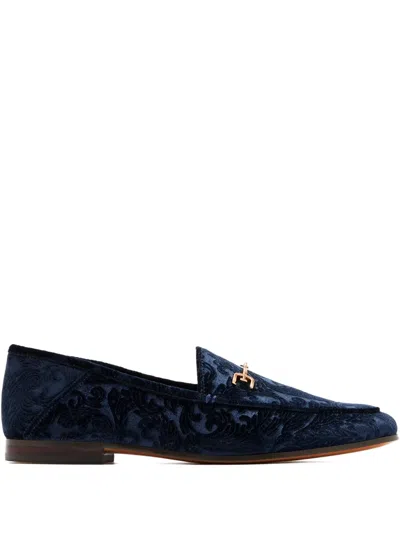 Sam Edelman Loraine Floral Loafers In Blue
