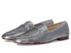 Sam Edelman Loraine Glamour Bit Loafer Matte Silver Fabric In Silver