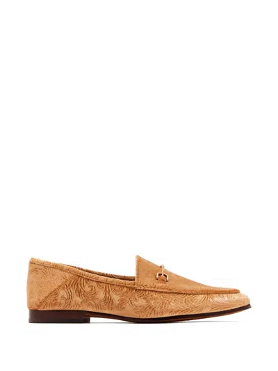 Sam Edelman Loraine Horsebit Floral-jacquard Loafers In Brown