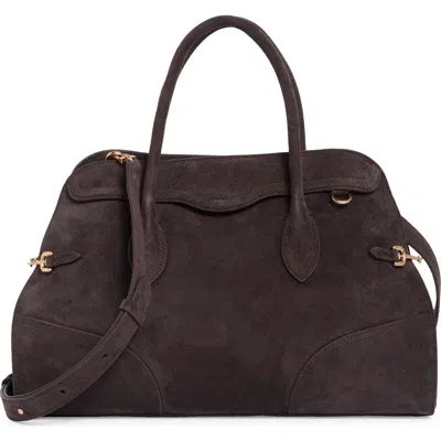 Sam Edelman Loraine Large Relaxed Leather Satchel In Dark Brown