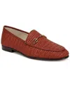 Sam Edelman Loraine Bit Loafer Warm Sienna Faux Raffia In Red