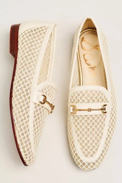 Sam Edelman Loraine Mesh Horsebit Hardware Loafers In White