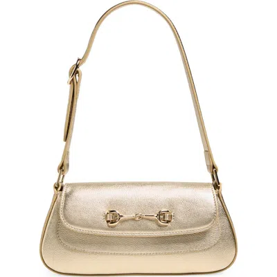 Sam Edelman Loraine Metallic Leather Shoulder Bag In Gold