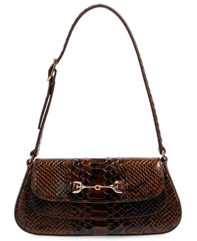 Sam Edelman Loraine Small Genuine-leather Adjustable Horsebit Shoulder Bag In Mustard