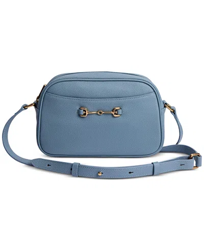 Sam Edelman Loraine Small Leather Camera Bag In Denim Blue
