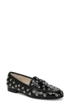 Sam Edelman Loraine Studded Metallic Loafers In Black