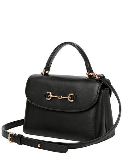 Sam Edelman Loraine Top Handle Leather Crossbody In Black