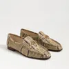 Sam Edelman Lucca Bit Loafer Golden Tan Python Leather In Brown