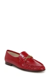 Sam Edelman Lucca Bit Loafer Deep Red Scarlet Leather In Deep Scarlet