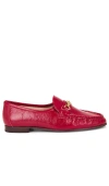 Sam Edelman Lucca Bit Loafer Deep Red Scarlet Leather In Deep Scarlet