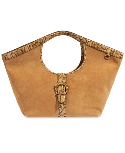 Sam Edelman Lucy Buckle Extra-large Tote Handbag In Light Tan