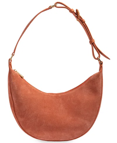 Sam Edelman Lucy Buckle Shoulder Handbag In Brown