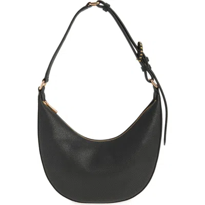 Sam Edelman Lucy Genuine Calf Hair Convertible Buckle Shoulder Bag In Black
