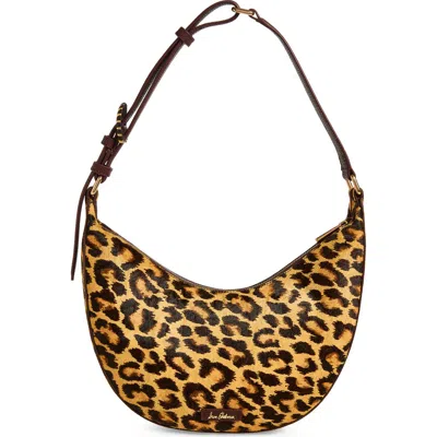 Sam Edelman Lucy Genuine Calf Hair Convertible Buckle Shoulder Bag In Brown