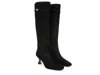 Sam Edelman Lyla Boots Women's Black Suede Square Toe Knee High Zogg265 In Black