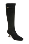 Sam Edelman Lyla Womens Suede Solid Knee-high Boots In Black Suede