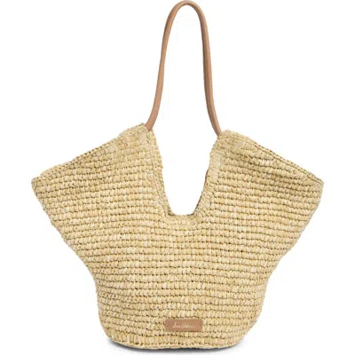 Sam Edelman Lynn Straw Tote In Nude