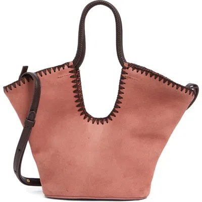 Sam Edelman Lynn Whipstitch Suede Tote Bag In Taupe