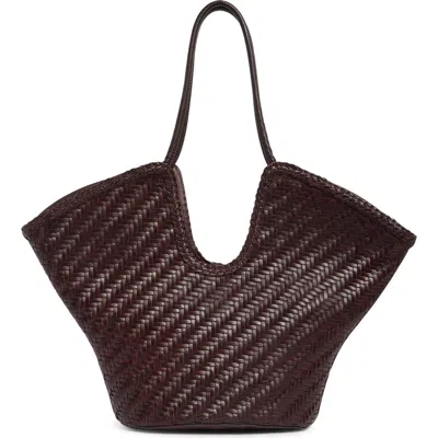 Sam Edelman Lynn Woven Leather Tote In Brown