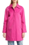 Sam Edelman Mac Water Repellent Cotton Blend Raincoat In Ultra Fuchsia
