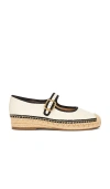 Sam Edelman Mackie Mary Jane Espadrille In 乳白色&黑色