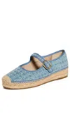 Sam Edelman Mackie Mary Jane Espadrille Montrose Blue Fabric In Montrose Blue