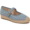 Sam Edelman Mackie Mary Jane Espadrille Montrose Blue Fabric