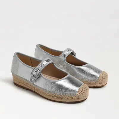Sam Edelman Mackie Mary Jane Espadrille Soft Silver Leather