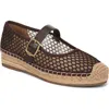 Sam Edelman Mackiemesh Mary Jane Platform Espadrille In Brown