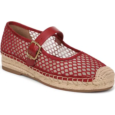 Sam Edelman Mackiemesh Mary Jane Platform Espadrille In Red