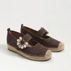 SAM EDELMAN SAM EDELMAN MADDY ORCHID ESPADRILLE MARY JANE MOCHA BROWN