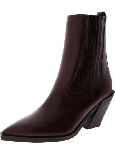 Sam Edelman Mandey Womens Block Heel Stacked Heel Ankle Boots In Multi