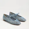 Sam Edelman Marcie Ballet Flat Light Denim Blue Woven Fabric In Blue