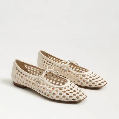 Sam Edelman Marcie Ballet Flat Modern Ivory Weave In White