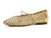 Sam Edelman Marcie Woven Flats Amber Gold Weave In Gold