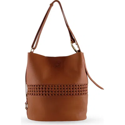 Sam Edelman Marcie Leather Bucket Bag In Brown