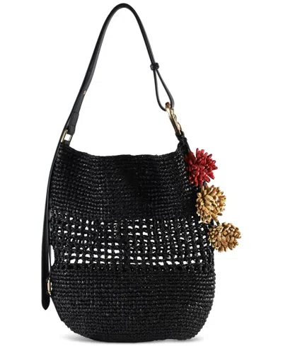 Sam Edelman Marcie Open Weave Raffia Bucket Bag