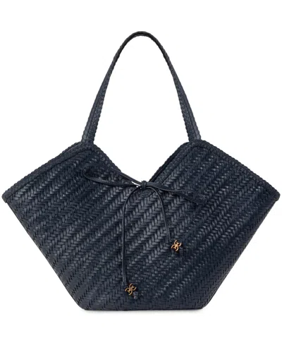 Sam Edelman Marcie Small Double Top Handle Tote Handbag In Ink Blue