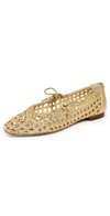 Sam Edelman Marcie Woven Flats Amber Gold Weave In Multi
