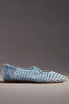 Sam Edelman Marcie Ballet Flat Light Denim Blue Woven Fabric