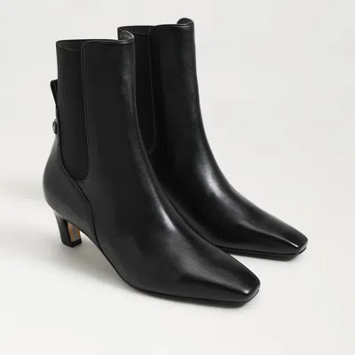 Sam Edelman Margo Kitten Heel Bootie Black Gloss