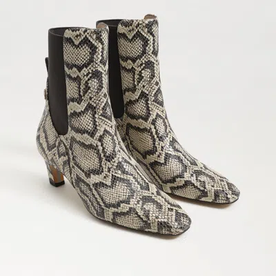 SAM EDELMAN SAM EDELMAN MARGO KITTEN HEEL BOOTIE ROCCIA GREY SNAKE PRINT